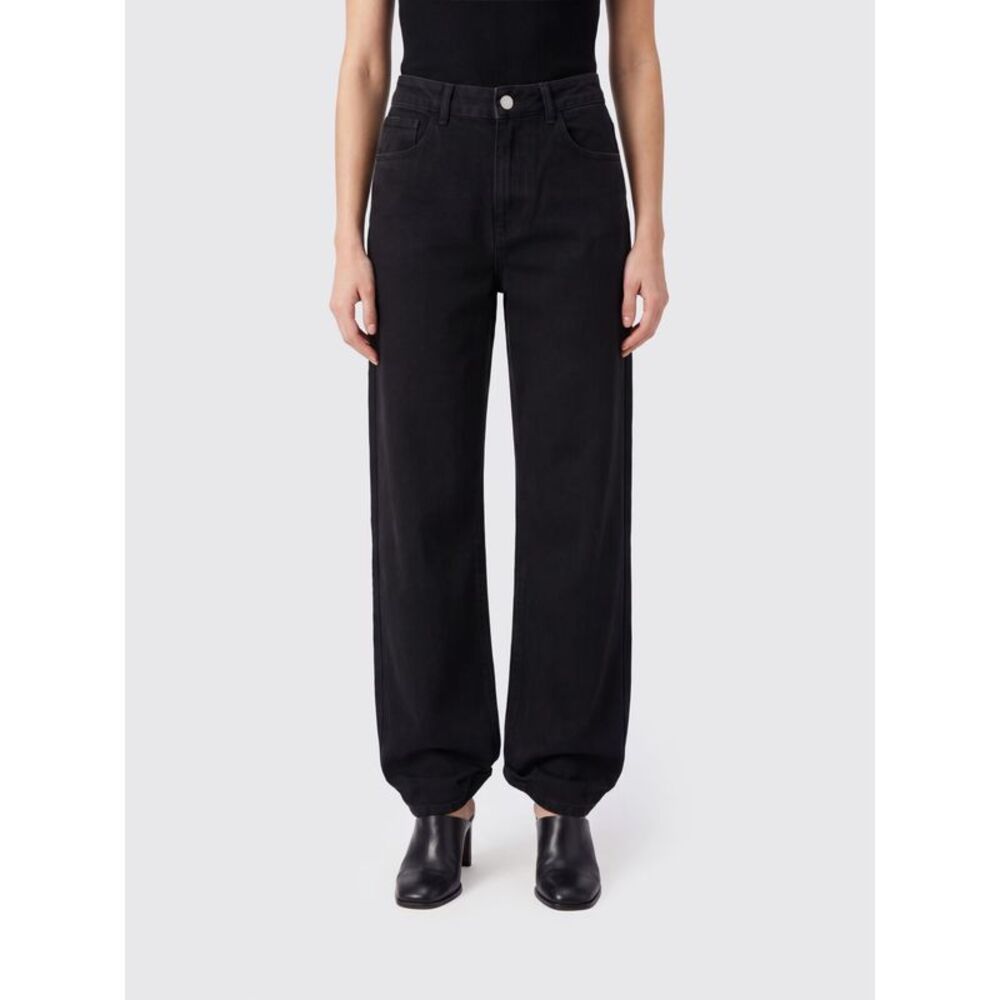 Rohe Women Rohe High-Waisted Five-Pocket Wide-Leg Jeans In Cotton Denim